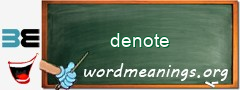 WordMeaning blackboard for denote